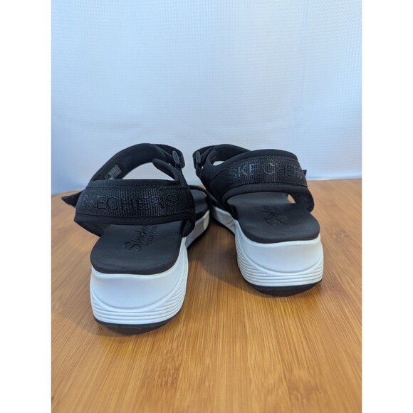 Sketchers Uno New Sesh Adjustable Strap Sandals Women's 11 Black & White (U05) - Picture 4 of 8